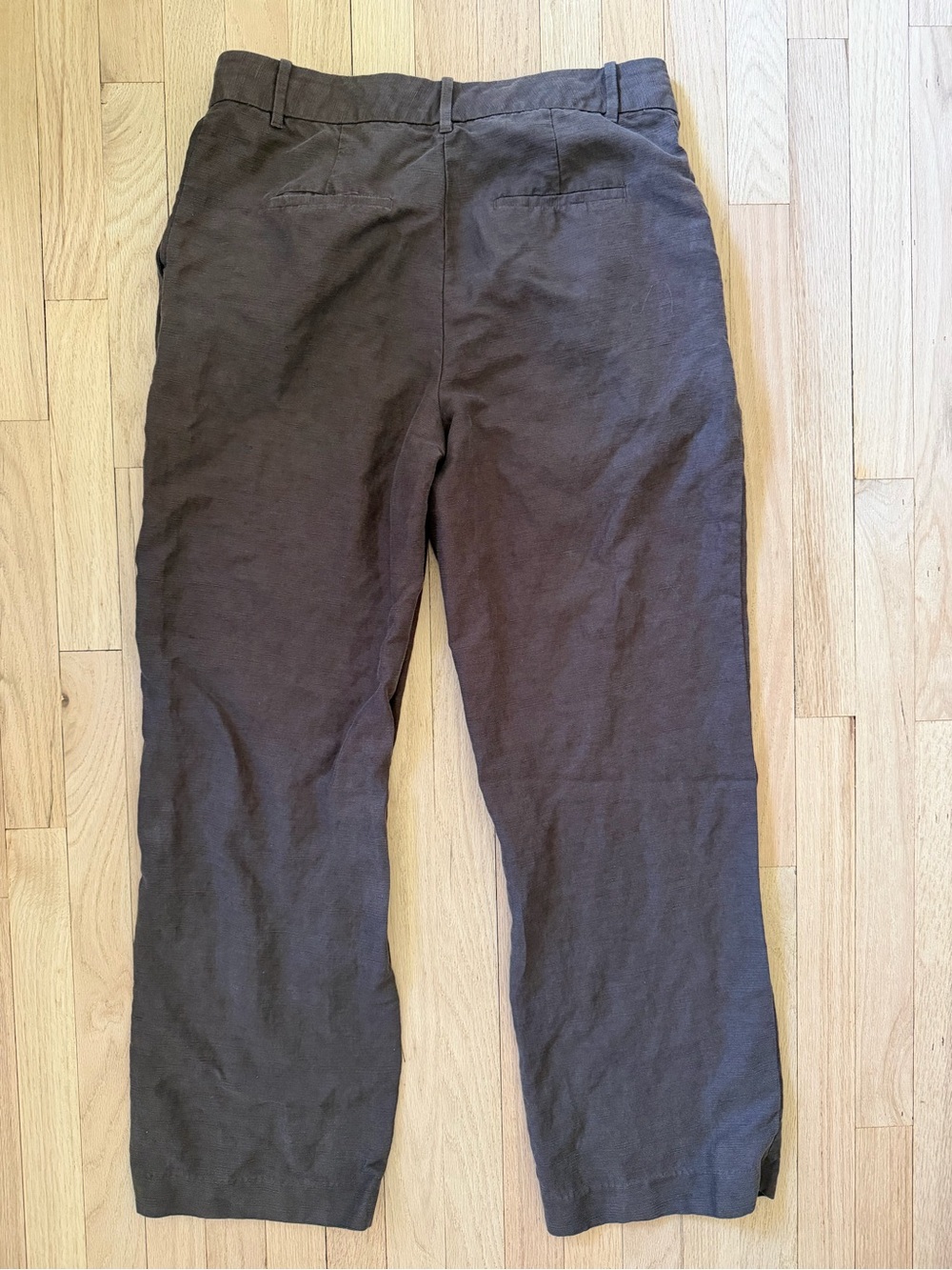 Aritzia Brown Wide-Leg Pleated Trousers - Picture 6 of 6